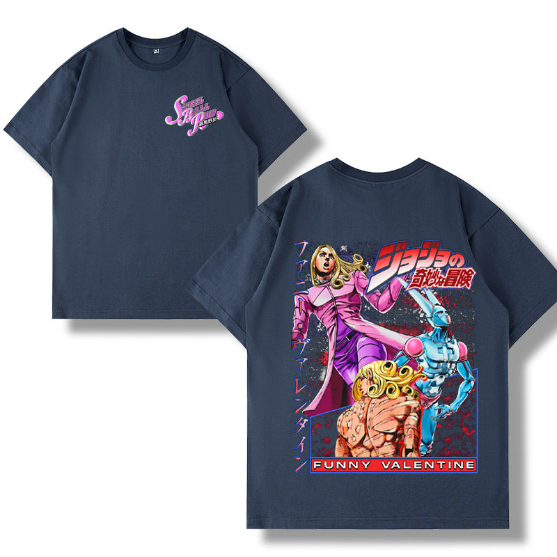飆馬野郎jojo的奇妙冒險 2026親子情侶男女同款 印花短袖T恤