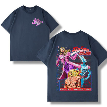 飆馬野郎jojo的奇妙冒險 2026親子情侶男女同款 印花短袖T恤