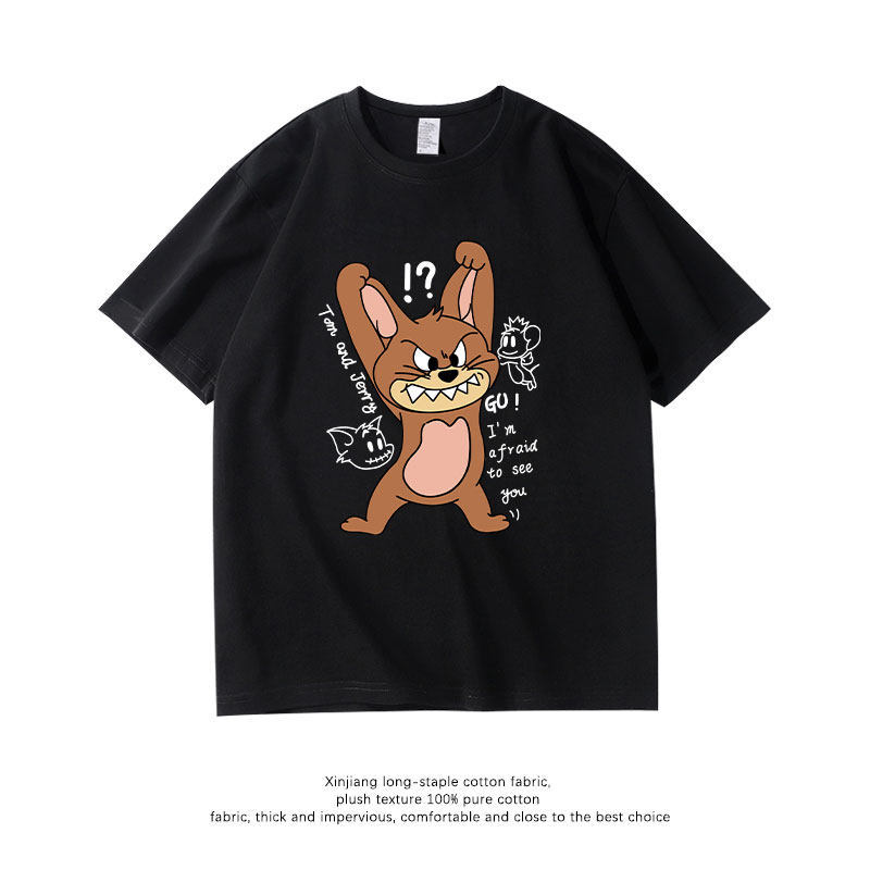 貓和老鼠 2026親子情侶男女同款 印花短袖T恤