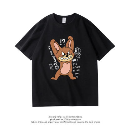 貓和老鼠 2026親子情侶男女同款 印花短袖T恤