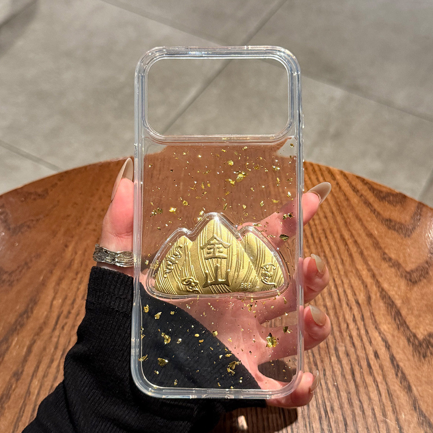 IPhone系列庫洛米凱蒂貓立體金箔 太空透明防摔軟殼