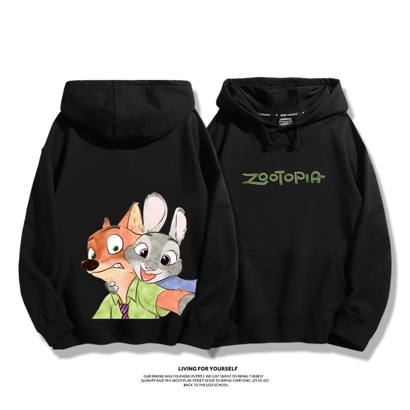 動物方城市新款 親子情侶男女連帽衛衣