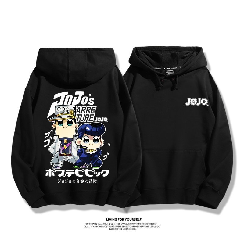 pop子與pipi美Xjojo奇妙冒險新款 親子情侶男女連帽衛衣