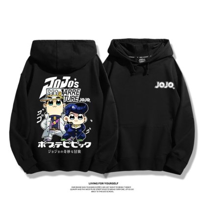 pop子與pipi美Xjojo奇妙冒險新款 親子情侶男女連帽衛衣