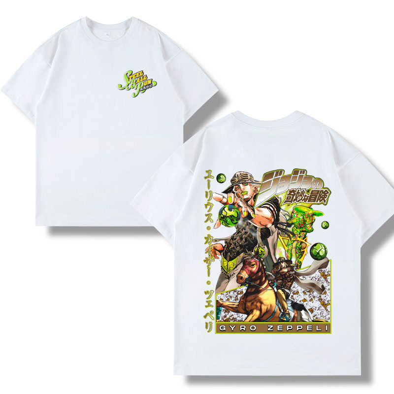 飆馬野郎jojo的奇妙冒險 2026親子情侶男女同款 印花短袖T恤