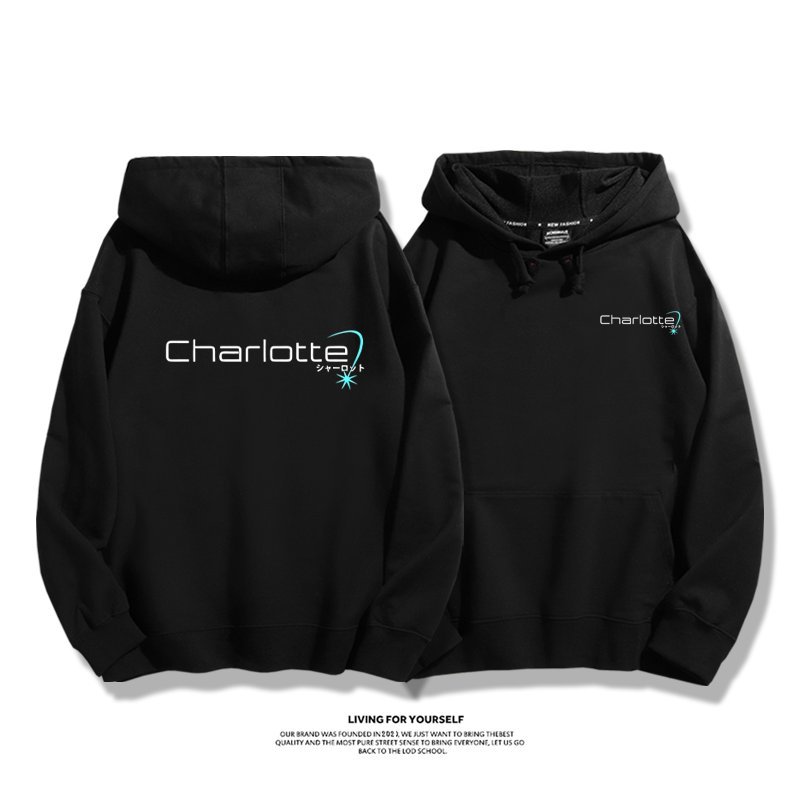 Charlotte友利奈緒 親子情侶男女連帽衛衣