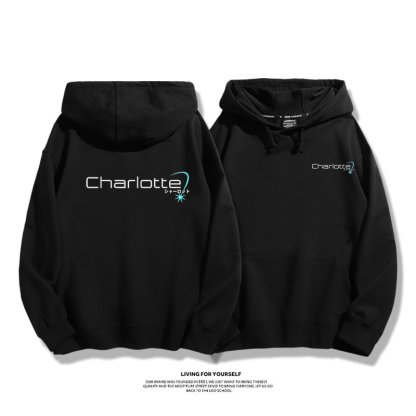 Charlotte友利奈緒 親子情侶男女連帽衛衣