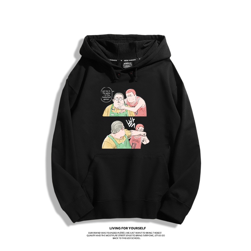 灌籃高手櫻木安西教練X坂本太郎新款 親子情侶男女連帽衛衣