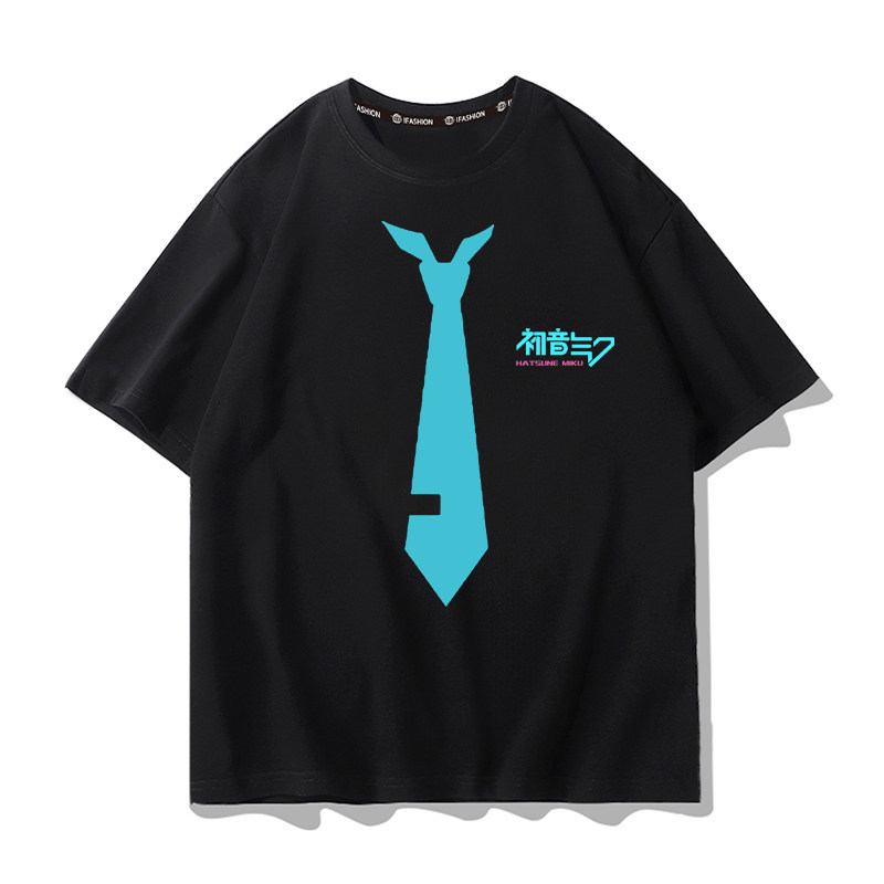 初音未來 2026親子情侶男女同款 印花短袖T恤