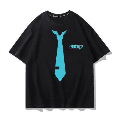 初音未來 2026親子情侶男女同款 印花短袖T恤