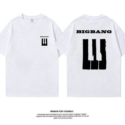 BIGBANG 鋼琴黑白鍵同款周邊短袖T恤