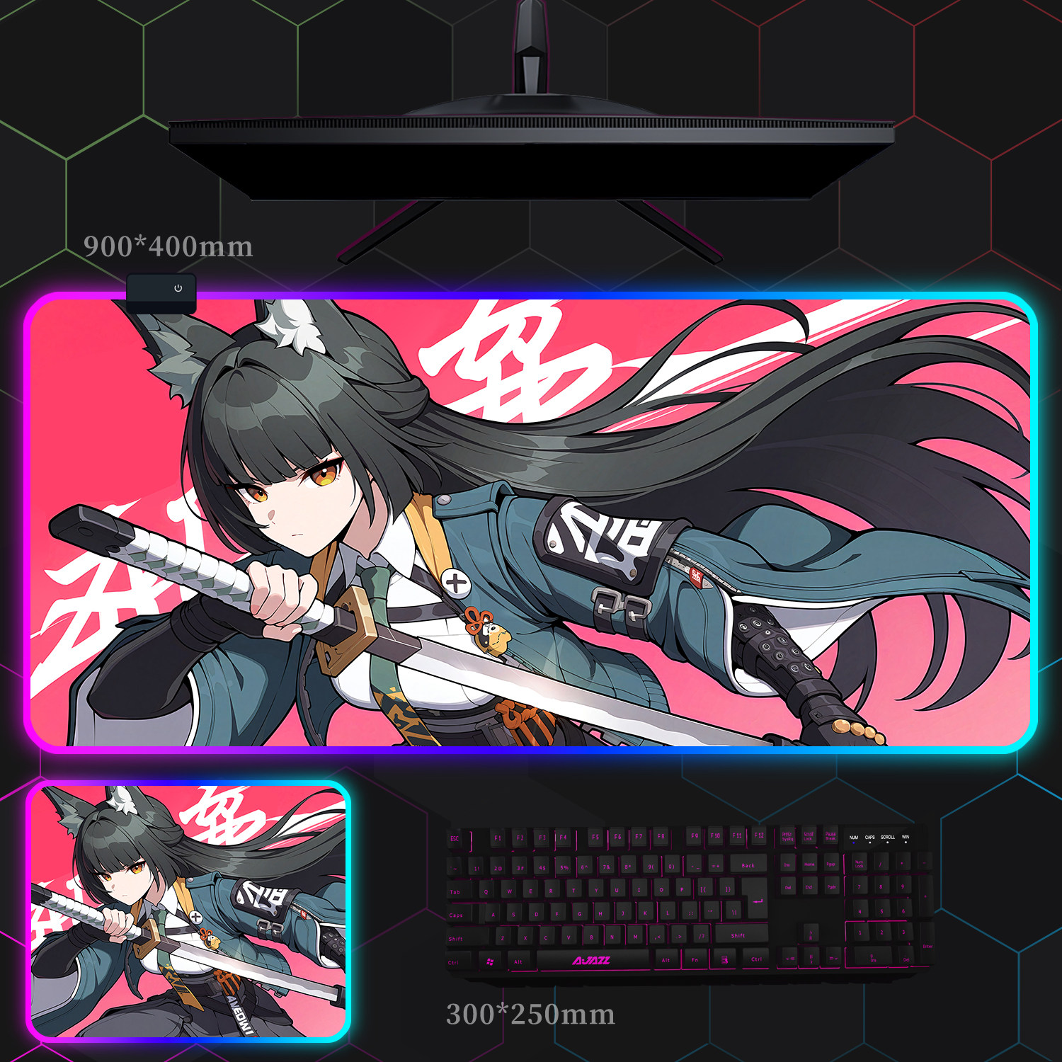 絕區零 主題桌墊 布質滑鼠墊