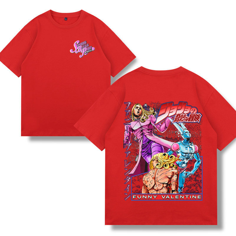 飆馬野郎jojo的奇妙冒險 2026親子情侶男女同款 印花短袖T恤