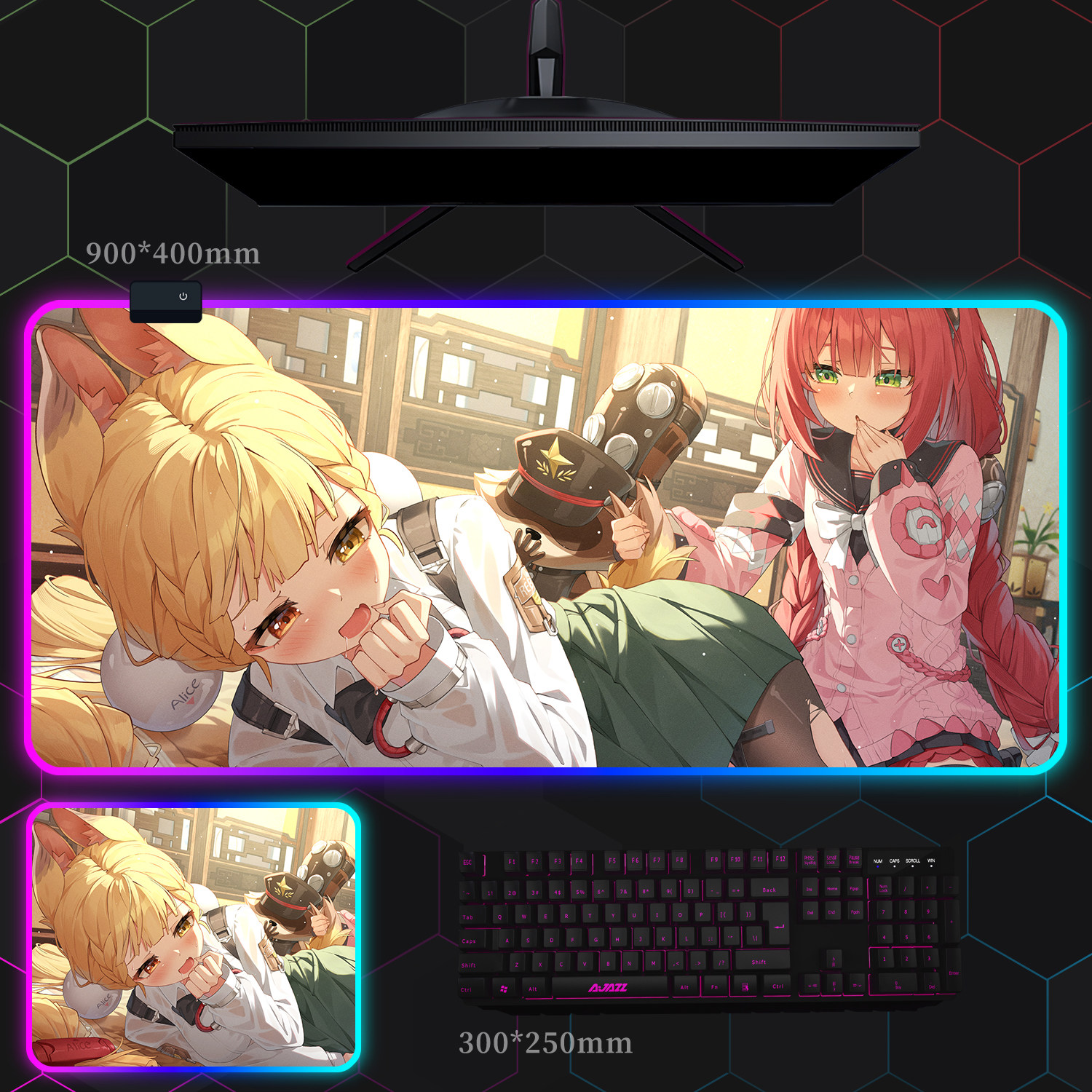 絕區零 主題桌墊 布質滑鼠墊