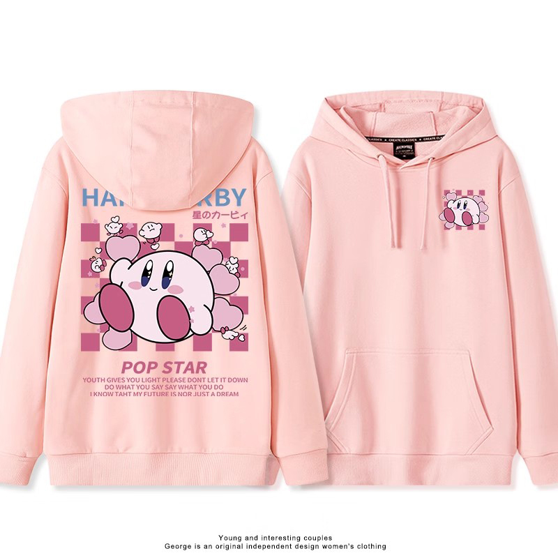 星之卡比新款 親子情侶男女連帽衛衣