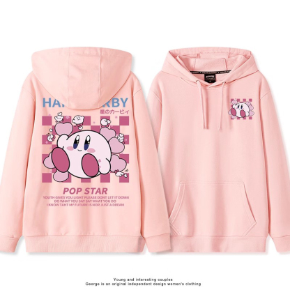 星之卡比新款 親子情侶男女連帽衛衣