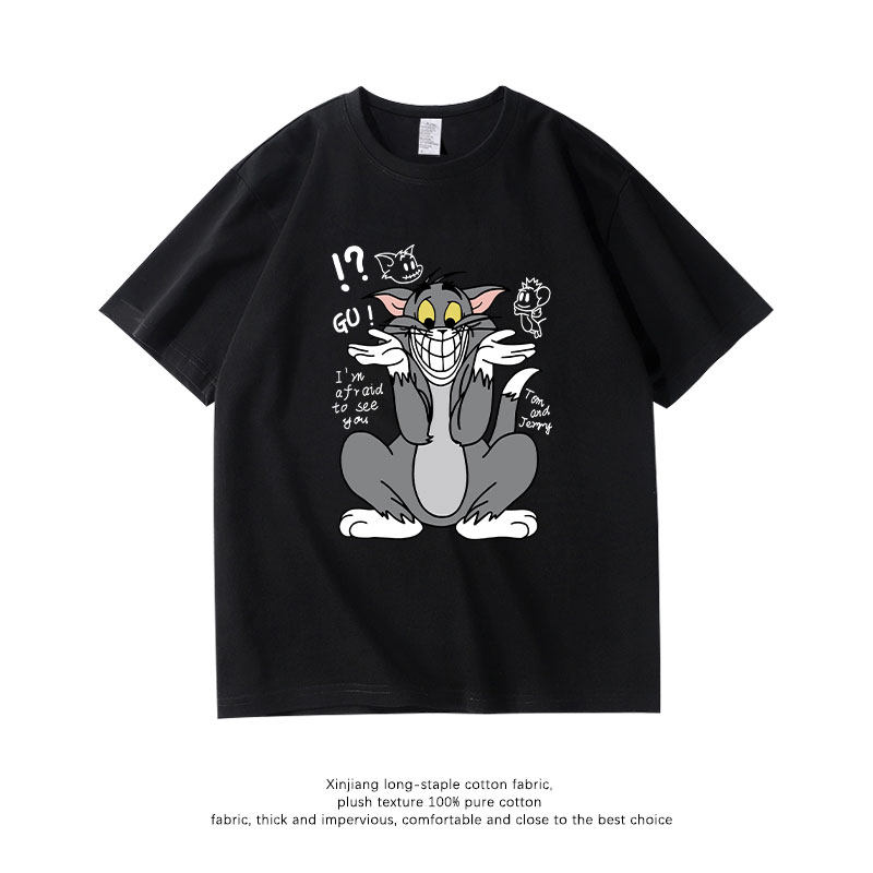 貓和老鼠 2026親子情侶男女同款 印花短袖T恤
