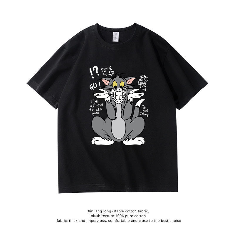 貓和老鼠 2026親子情侶男女同款 印花短袖T恤