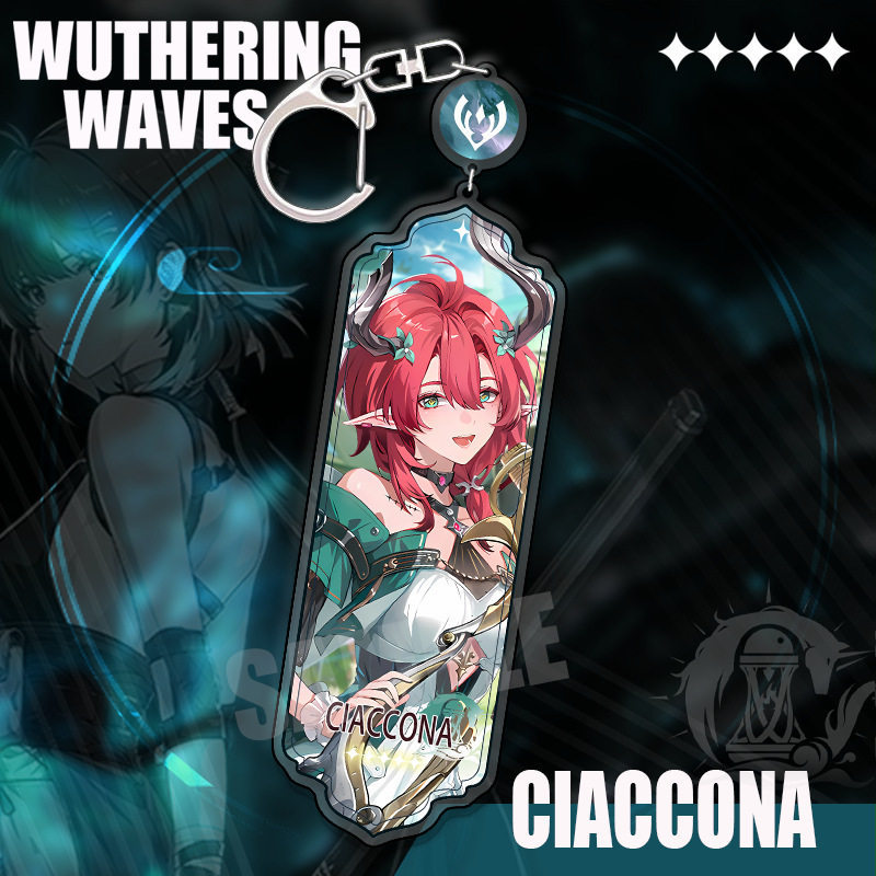 鳴潮 角色精選長條壓克力鑰匙扣 贊妮 / 坎特雷拉 / 卡提希婭等挂件