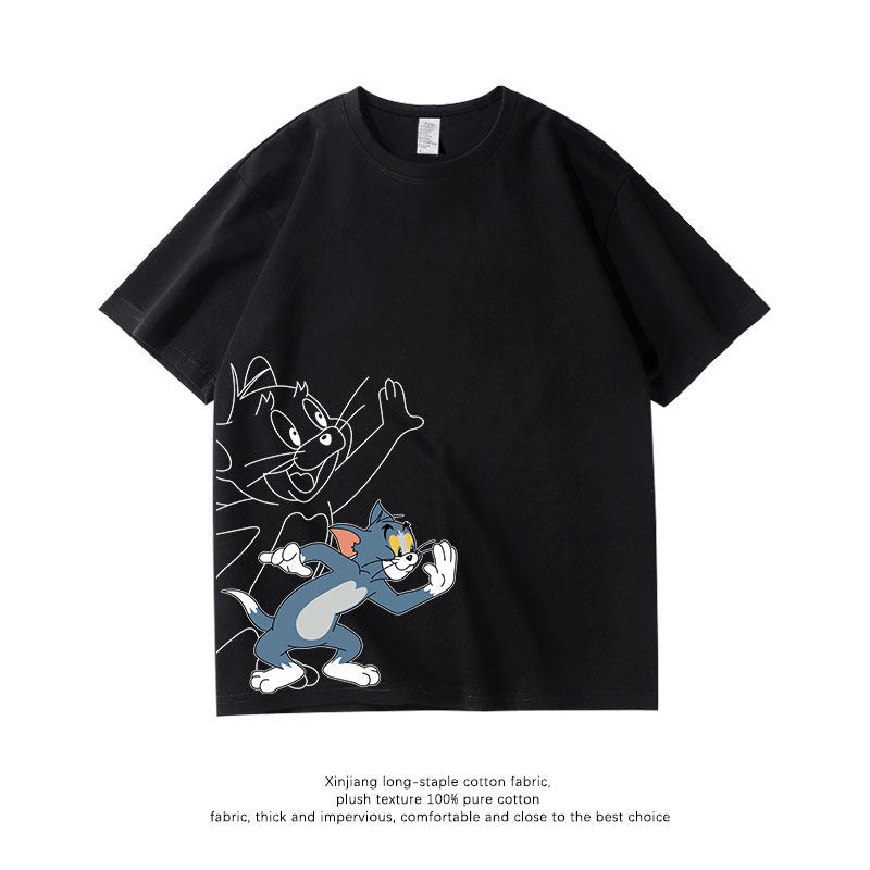貓和老鼠 2026親子情侶男女同款 印花短袖T恤
