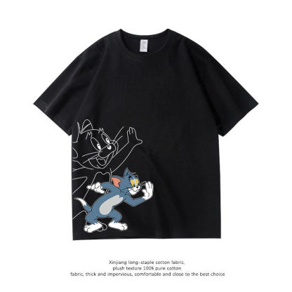 貓和老鼠 2026親子情侶男女同款 印花短袖T恤