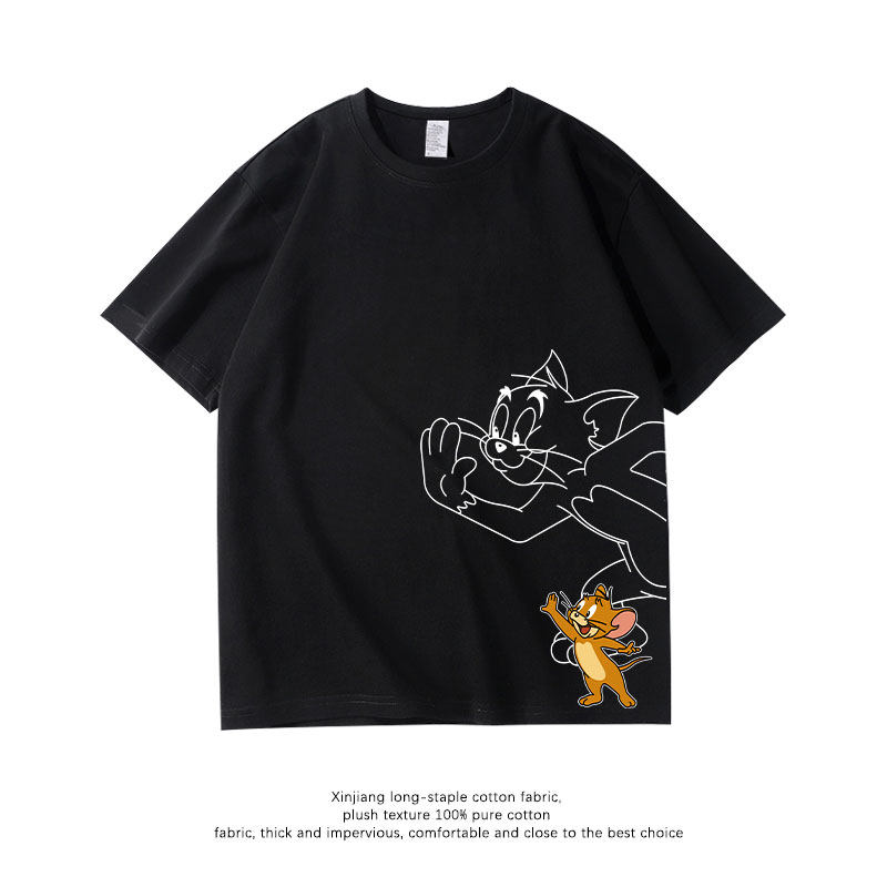 貓和老鼠 2026親子情侶男女同款 印花短袖T恤