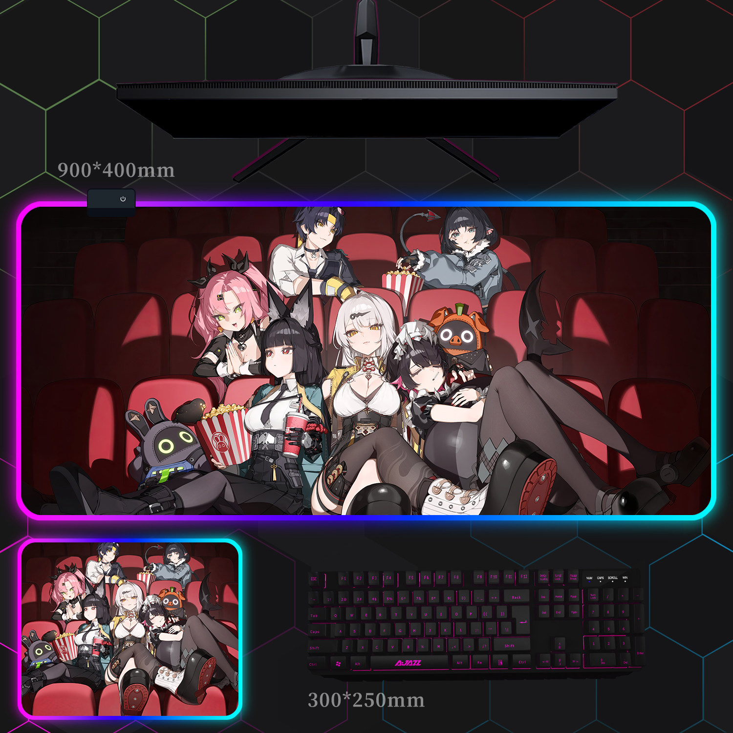 絕區零 主題桌墊 布質滑鼠墊