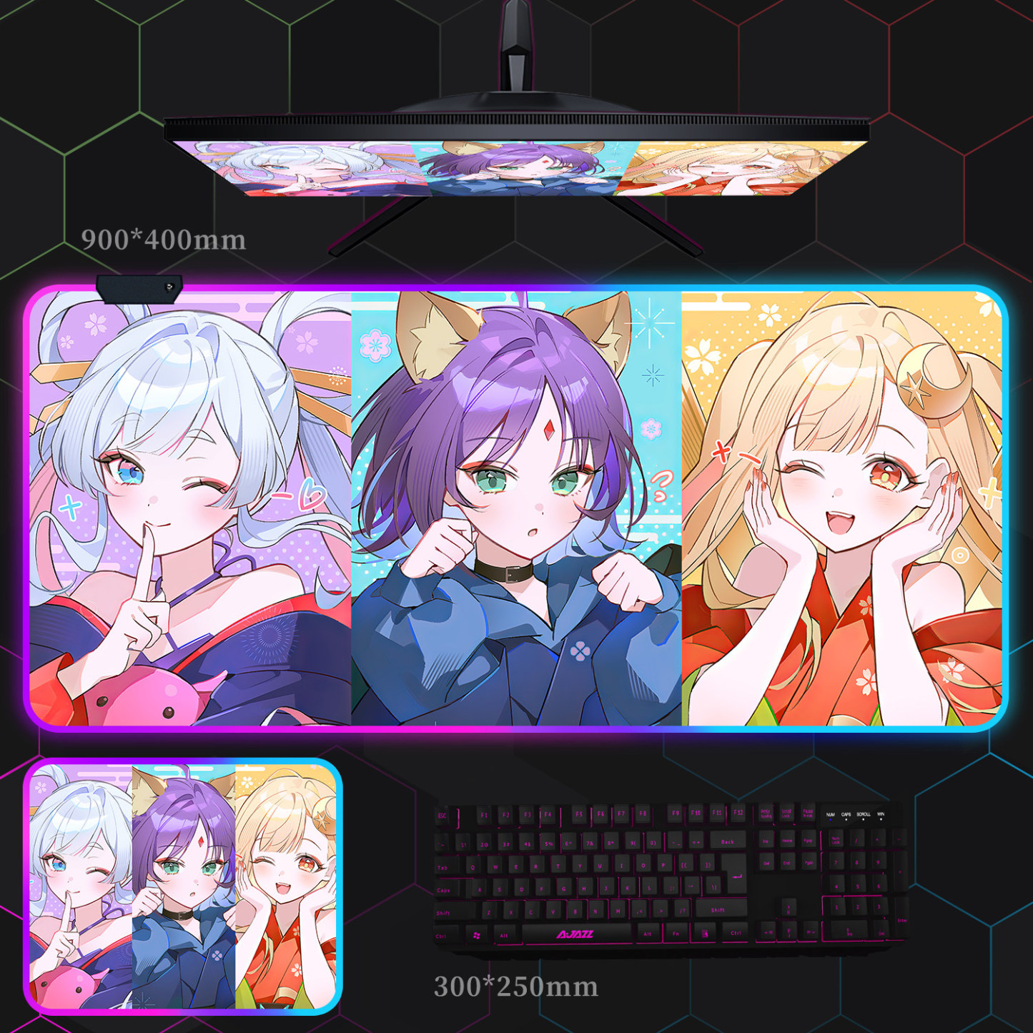 超時空輝耀姬 主題桌墊 布質滑鼠墊