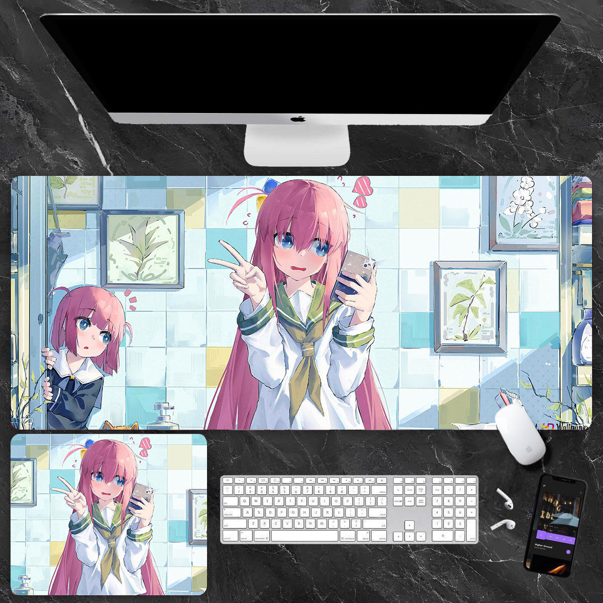 孤獨搖滾 主題桌墊 布質滑鼠墊