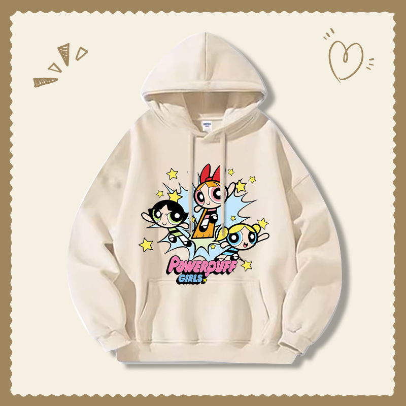 飛天小女警新款 親子情侶男女連帽衛衣