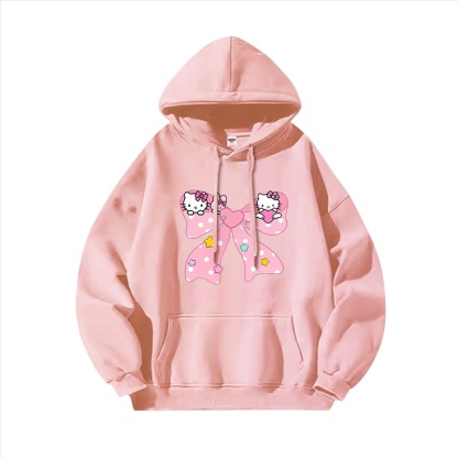 Hello Kitty凱蒂貓新款 親子情侶男女連帽衛衣