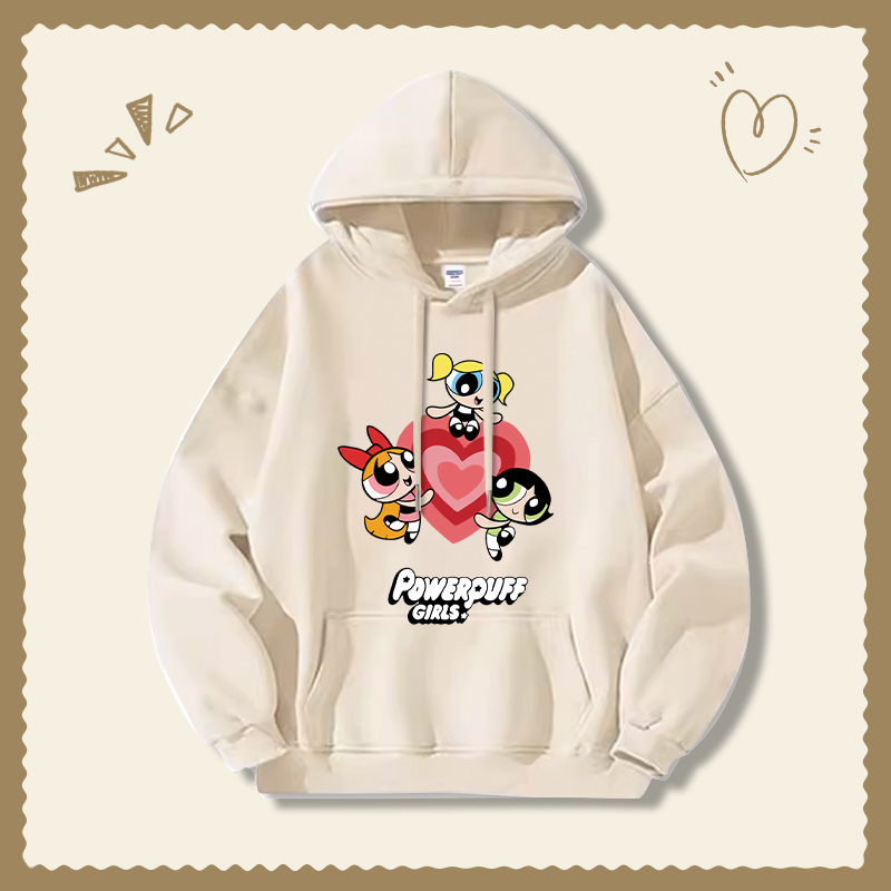 飛天小女警新款 親子情侶男女連帽衛衣