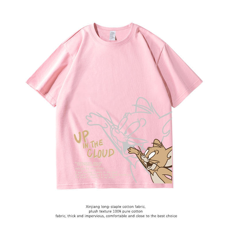 貓和老鼠 2026親子情侶男女同款 印花短袖T恤