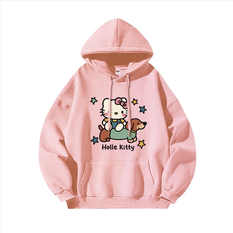 Hello Kitty凱蒂貓新款 親子情侶男女連帽衛衣