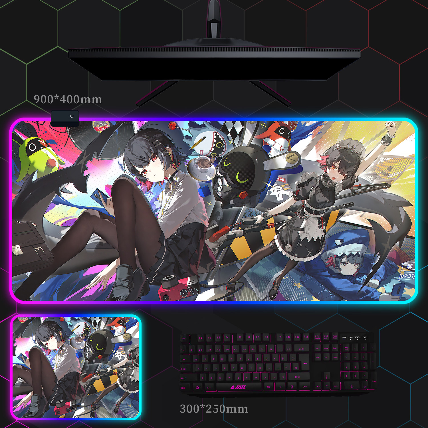 絕區零 主題桌墊 布質滑鼠墊