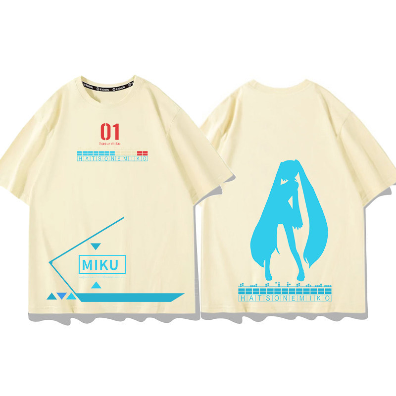 初音未來 2026親子情侶男女同款 印花短袖T恤