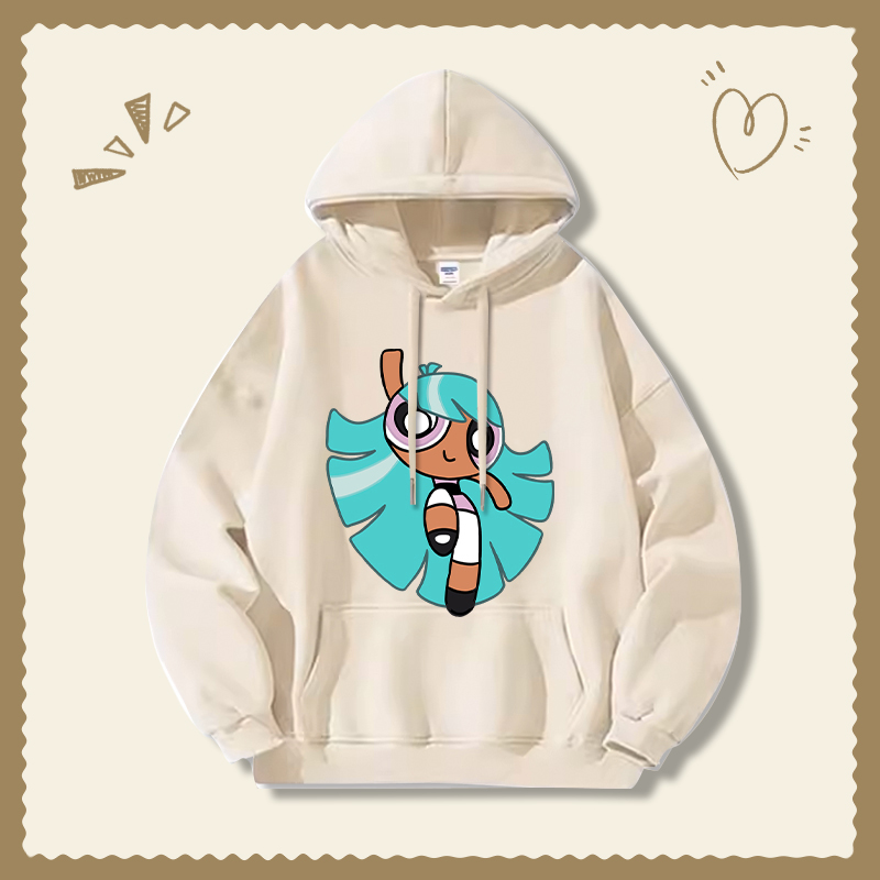 飛天小女警新款 親子情侶男女連帽衛衣