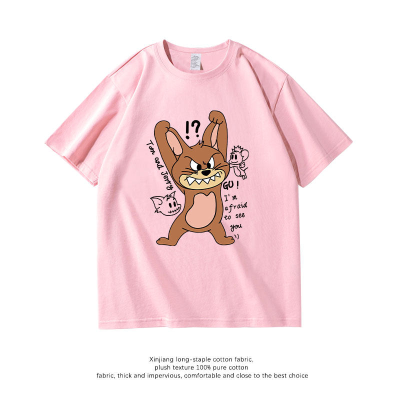 貓和老鼠 2026親子情侶男女同款 印花短袖T恤