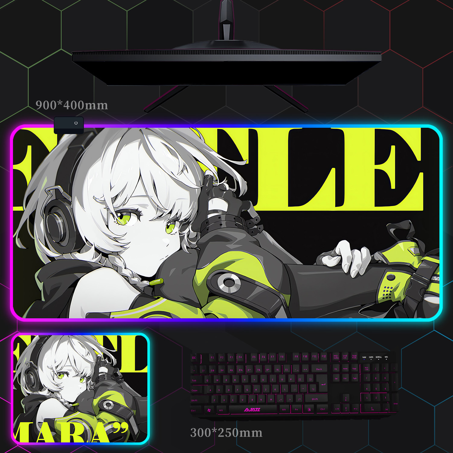 絕區零 主題桌墊 布質滑鼠墊