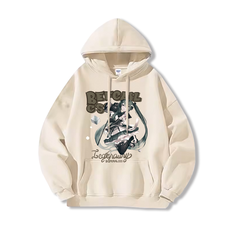 初音未來新款 親子情侶男女連帽衛衣