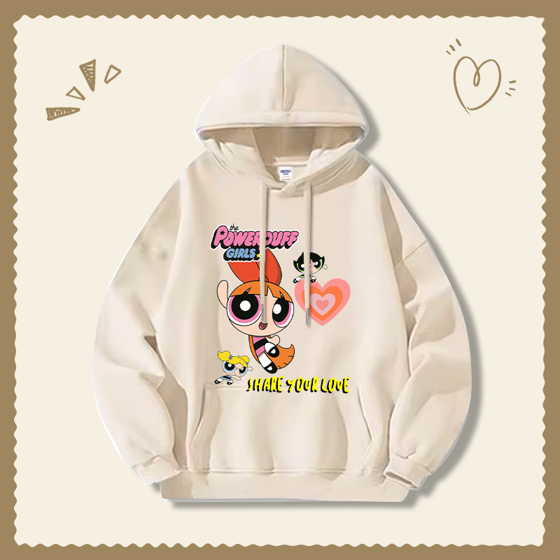 飛天小女警新款 親子情侶男女連帽衛衣