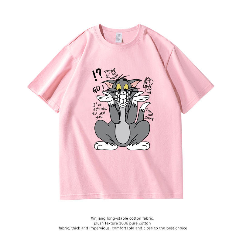 貓和老鼠 2026親子情侶男女同款 印花短袖T恤