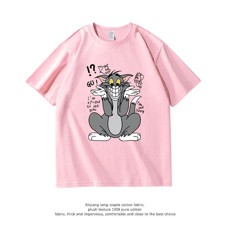 貓和老鼠 2026親子情侶男女同款 印花短袖T恤