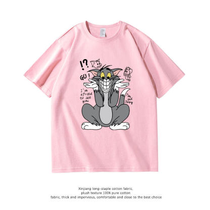 貓和老鼠 2026親子情侶男女同款 印花短袖T恤