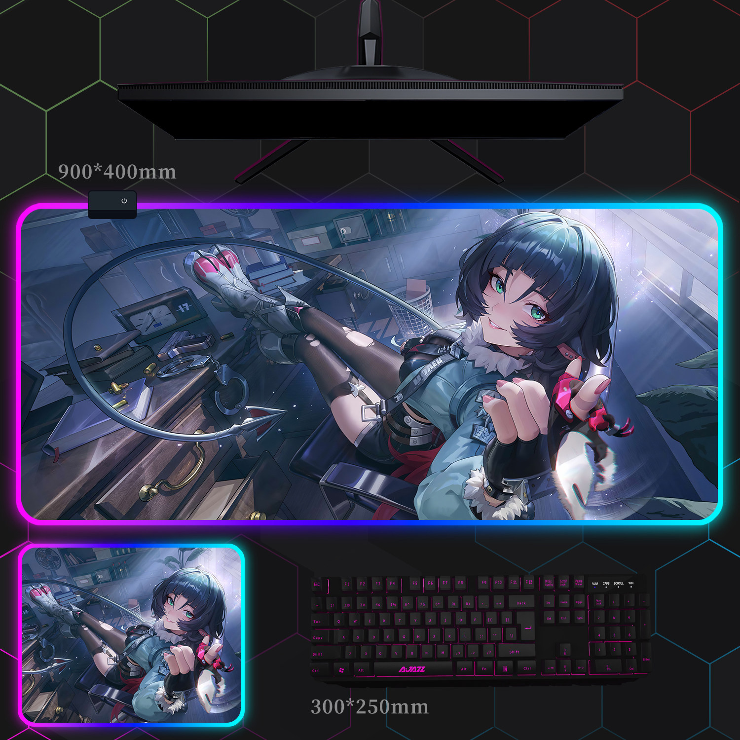 絕區零 主題桌墊 布質滑鼠墊