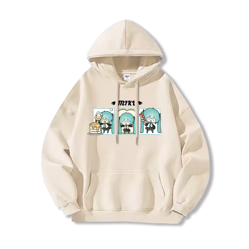 初音未來新款 親子情侶男女連帽衛衣