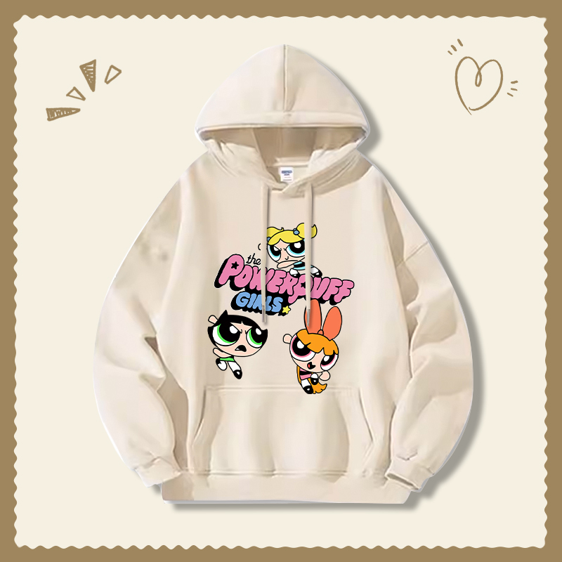 飛天小女警新款 親子情侶男女連帽衛衣