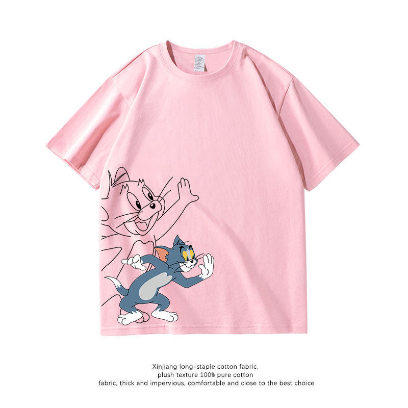 貓和老鼠 2026親子情侶男女同款 印花短袖T恤
