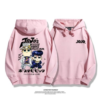 pop子與pipi美Xjojo奇妙冒險新款 親子情侶男女連帽衛衣