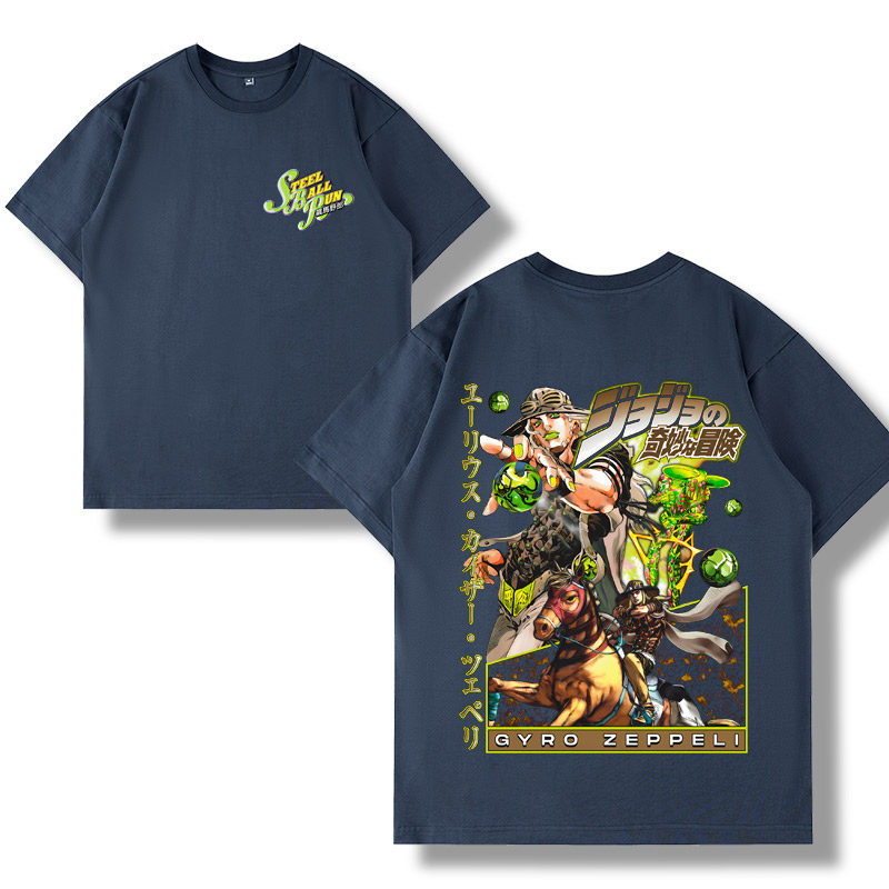 飆馬野郎jojo的奇妙冒險 2026親子情侶男女同款 印花短袖T恤